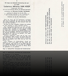 doodsprentje L.Van Hoof